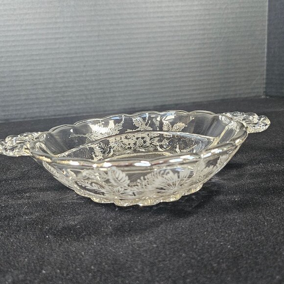 Silver City Blossom Time Divided Relish Dish Handles With Sterling Silver Overla - Picture 8 of 10